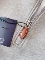 Prada - Light Grey Quarter-Zip Sweatshirt