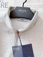 Prada - Light Grey Quarter-Zip Sweatshirt