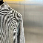 Brunello Cucinelli - Striped Ribbed Knit Quarter-Zip Sweater - Light Grey