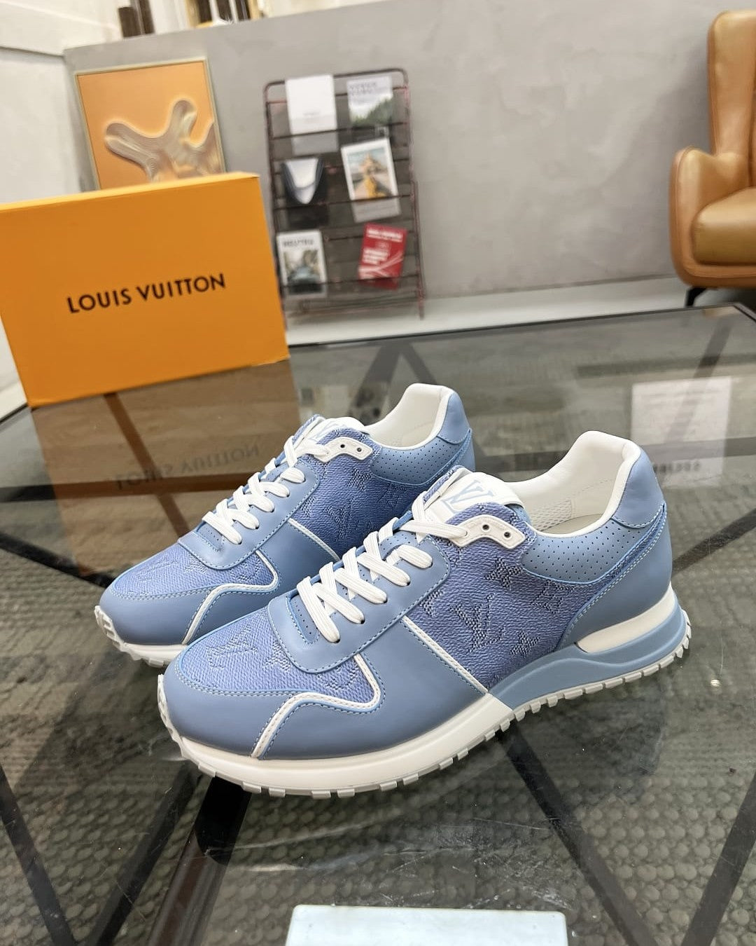 Louis Vuitton - Men's Run Away Sneaker in Light Blue
