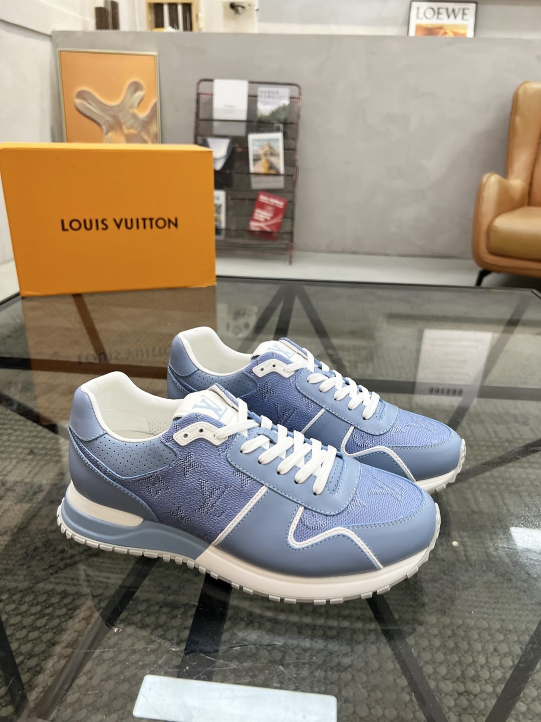 Louis Vuitton - Men's Run Away Sneaker in Light Blue