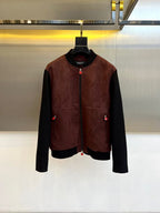 Kiton - Men's Two-Tone Suede Bomber Jacket
