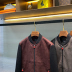 Kiton - Men's Two-Tone Suede Bomber Jacket