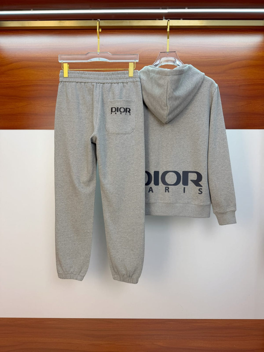Dior - 'DIOR 47' Grey Cotton Fleece Tracksuit Set