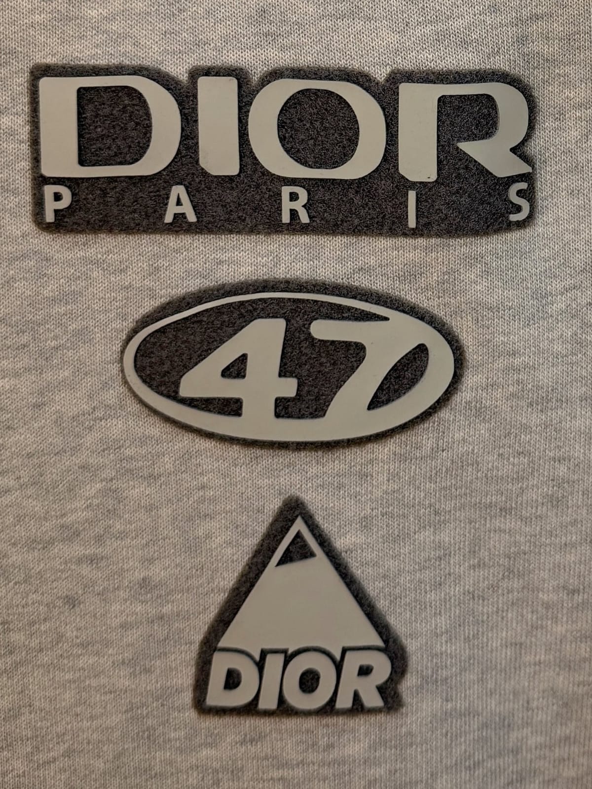 Dior - 'DIOR 47' Grey Cotton Fleece Tracksuit Set
