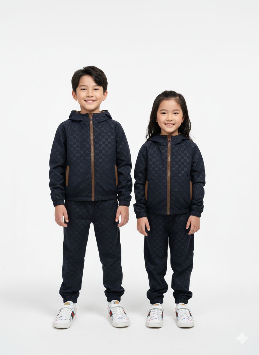 Gucci - Kids GG Jacquard Tracksuit Set with Contrast Collar