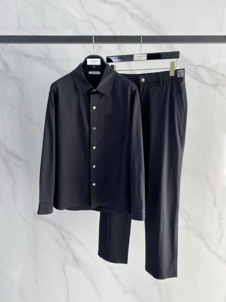 Loewe - Black Anagram Embossed Chest Pocket Shirt
