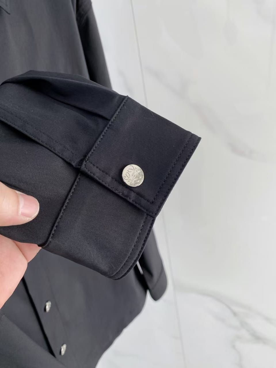 Loewe - Black Anagram Embossed Chest Pocket Shirt