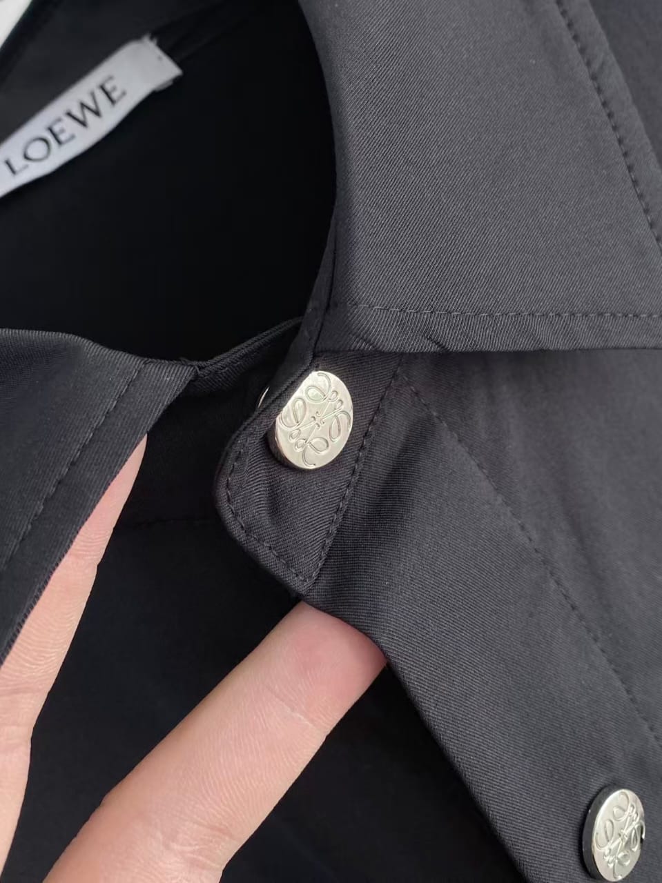 Loewe - Black Anagram Embossed Chest Pocket Shirt