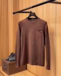 Loro Piana - Brown Knit Crew Neck Sweater