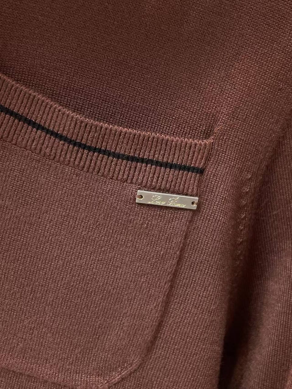 Loro Piana - Brown Knit Crew Neck Sweater