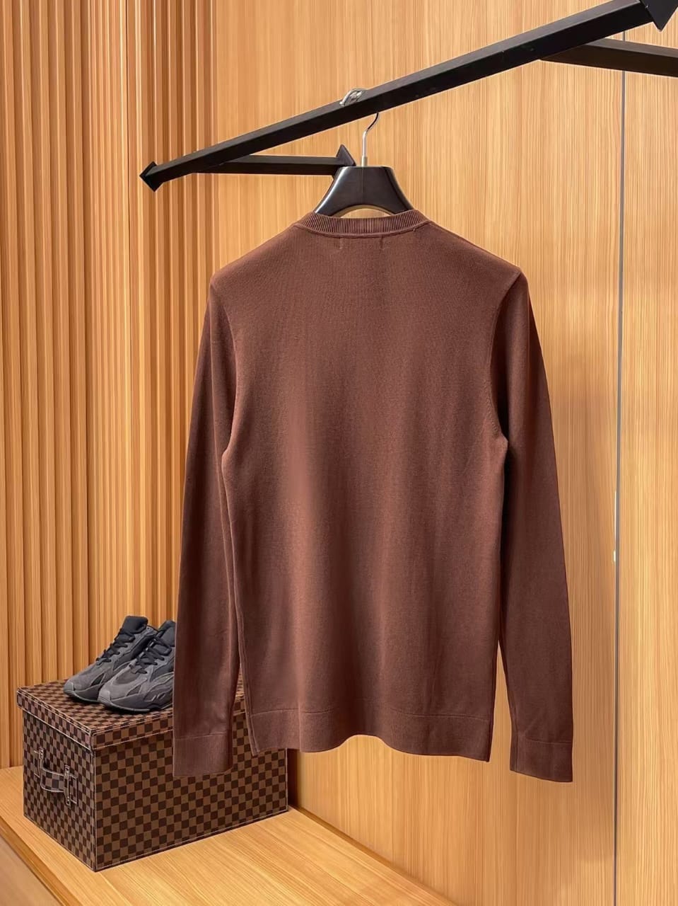 Loro Piana - Brown Knit Crew Neck Sweater