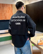 Acne Studios - Black Face Logo Cotton Twill Overshirt