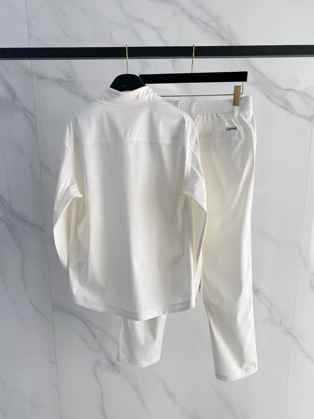 Loewe - White Tailored Cotton Chino Trousers