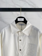 Loewe - White Anagram Embroidered Chest Pocket Shirt