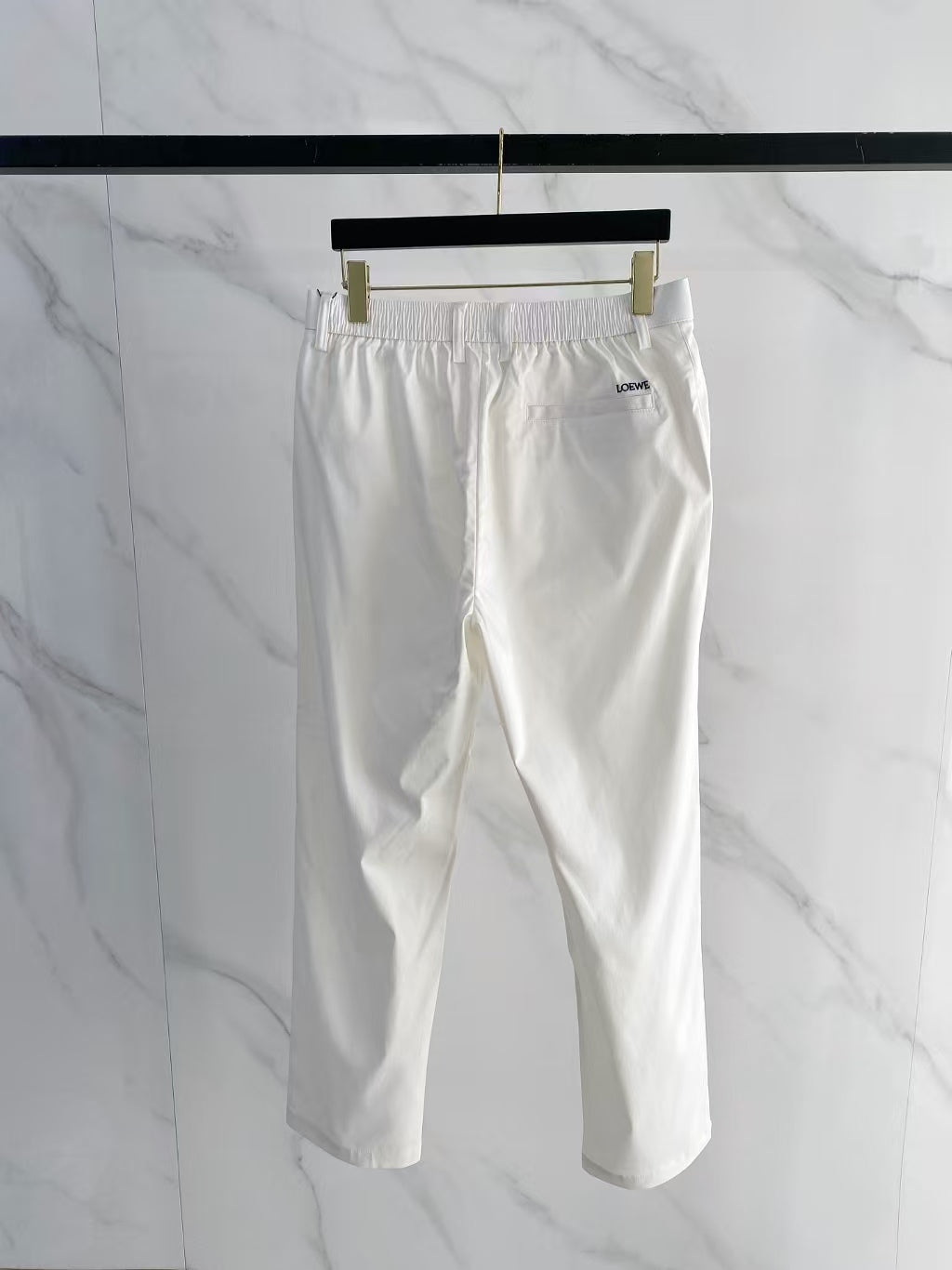 Loewe - White Tailored Cotton Chino Trousers