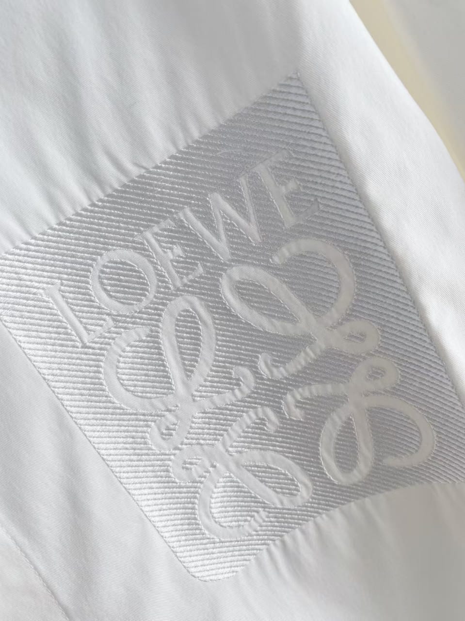 Loewe - White Anagram Embroidered Chest Pocket Shirt