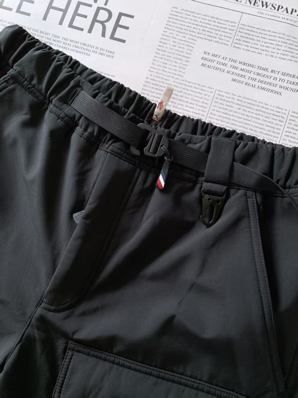 Moncler - Black Belted Technical Cargo Trousers