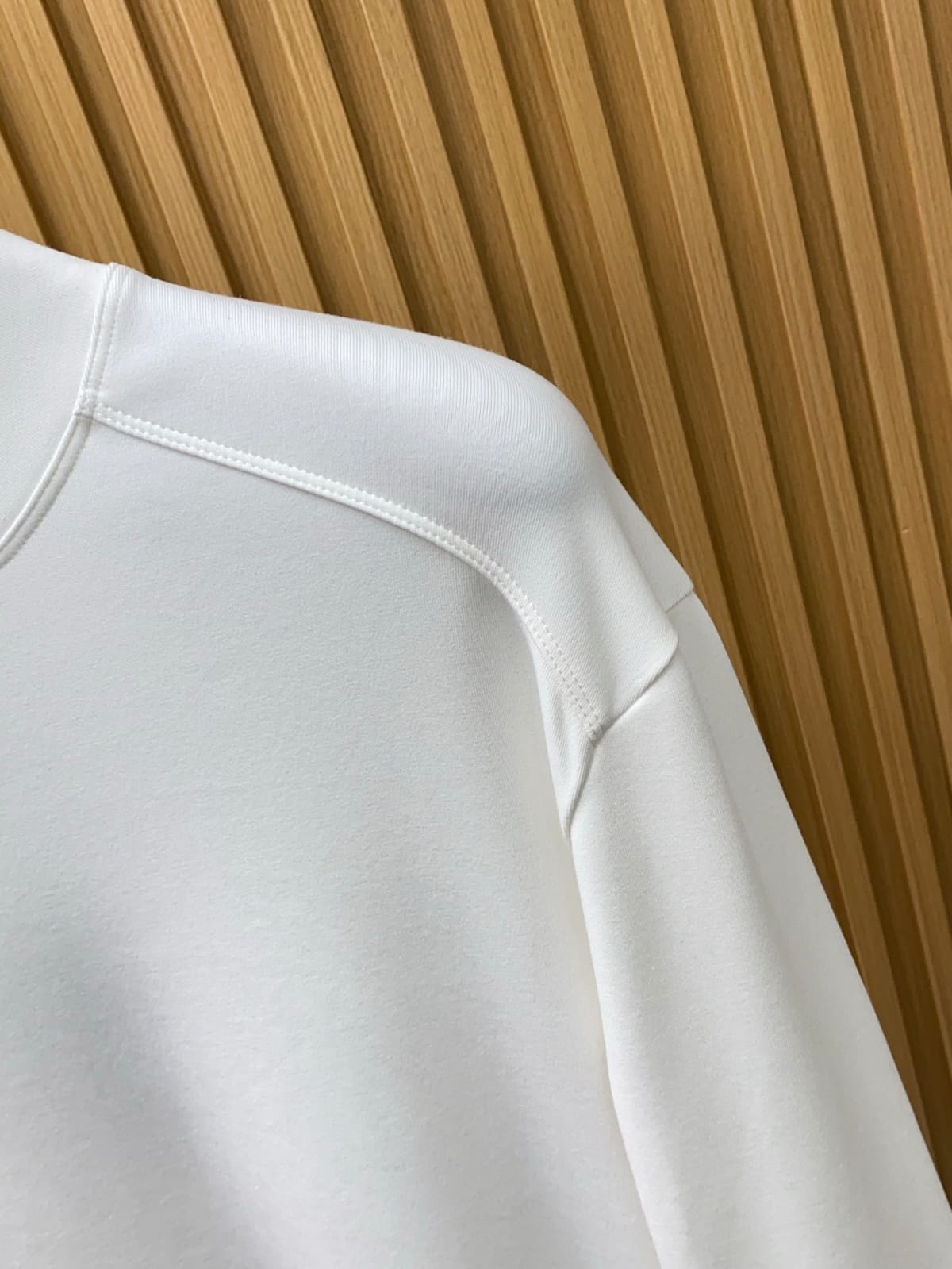 Prada White Mock Neck Sweatshirt with Sleeve Buttons