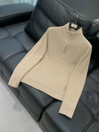 Gucci - Beige Knit Quarter-Zip