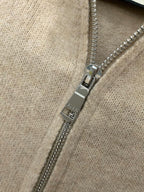 Gucci - Beige Knit Quarter-Zip