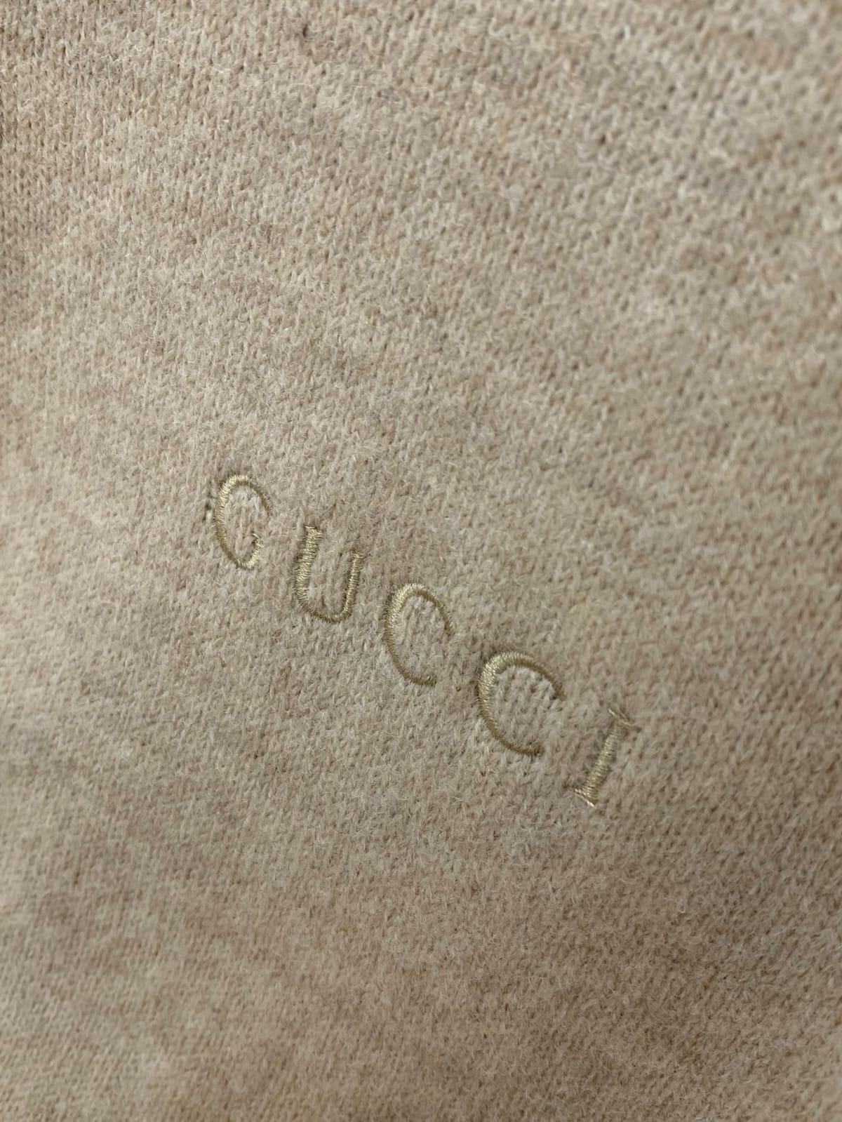 Gucci - Beige Knit Quarter-Zip