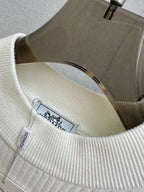 Hermes - Men's H Logo Mock Neck Ribbed Knit Sweater
