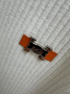 Hermes - Men's H Logo Mock Neck Ribbed Knit Sweater