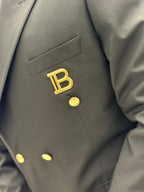 Balmain Paris - Men's Black Double-Breasted Suit