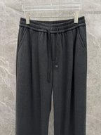 Loro Piana - Pleated Wide-Leg Trousers - Charcoal Grey