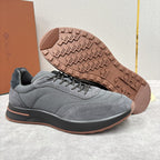 Loro Piana - Men's Nuages Sneaker in Storm Grey Suede and Technical Fabric