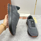 Loro Piana - Men's Nuages Sneaker in Storm Grey Suede and Technical Fabric