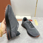 Loro Piana - Men's Nuages Sneaker in Storm Grey Suede and Technical Fabric