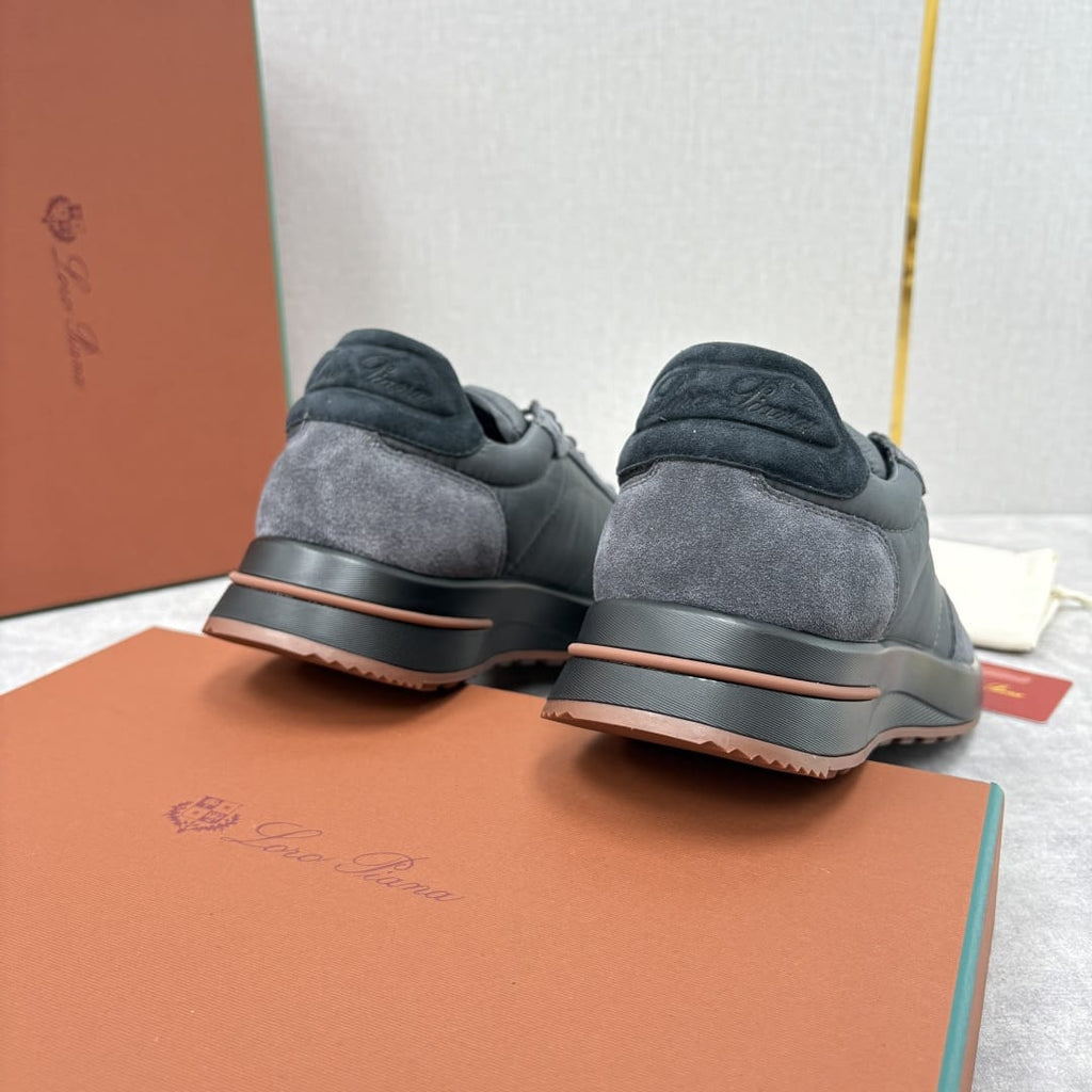 Loro Piana - Men's Nuages Sneaker in Storm Grey Suede and Technical Fabric