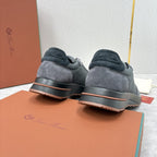 Loro Piana - Men's Nuages Sneaker in Storm Grey Suede and Technical Fabric
