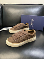 Dior - B33 Sneaker in Brown Dior Oblique Embossed Suede
