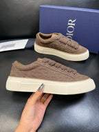 Dior - B33 Sneaker in Brown Dior Oblique Embossed Suede