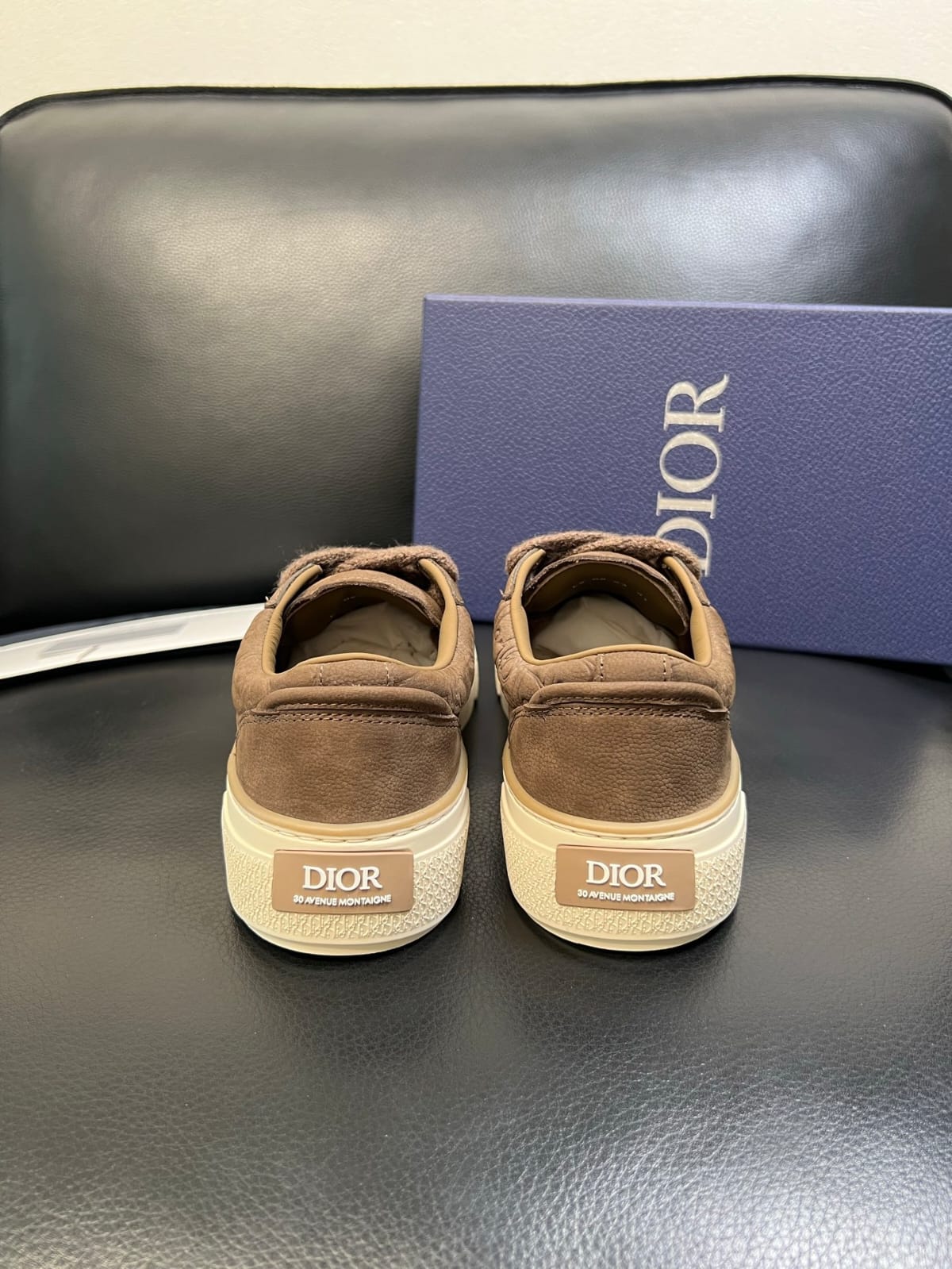 Dior - B33 Sneaker in Brown Dior Oblique Embossed Suede