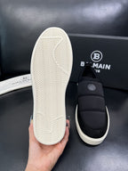Balmain - Paris Quilted Puffer Slip-On Sneakers – Black/Ivory