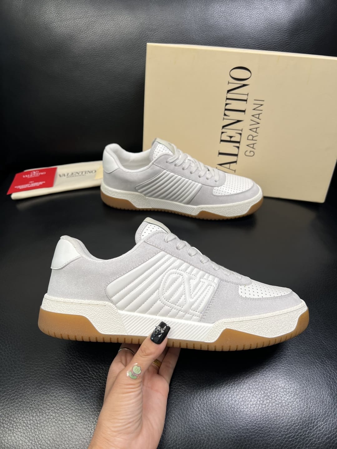 Valentino Garavani - MS-29 Low-Top Sneakers – White/Grey/Gum