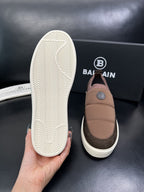 Balmain - Paris Quilted Puffer Slip-On Sneakers – Cocoa/Chocolate Brown