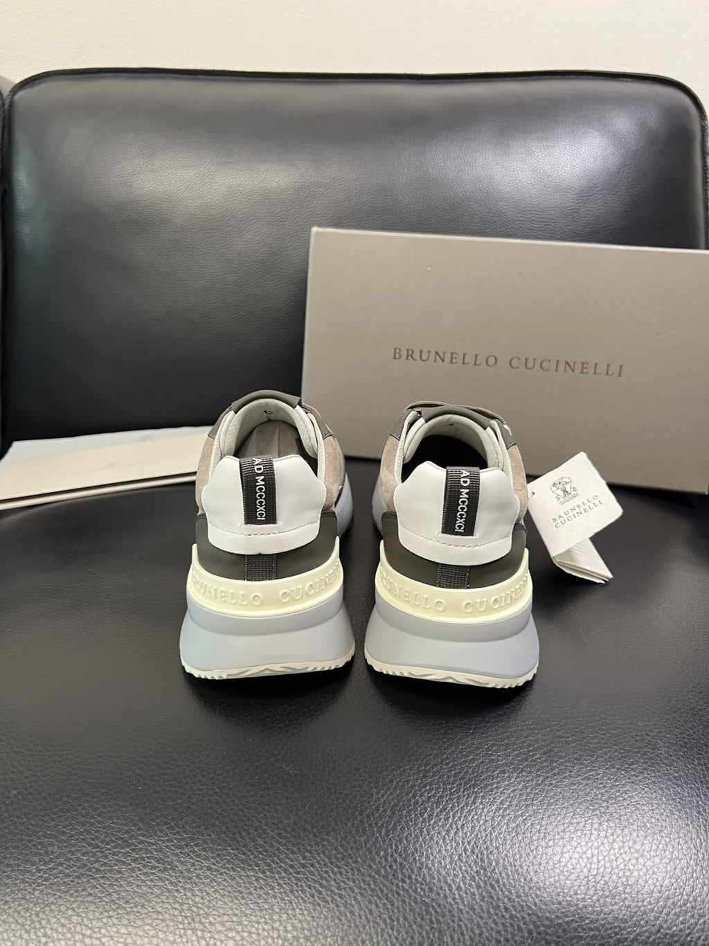 Brunello Cucinelli - Suede & Technical Fabric Sneakers – Taupe/Olive Green