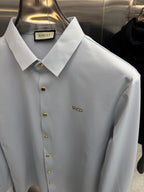 Gucci - Men's Light Blue Button-Up Shirt