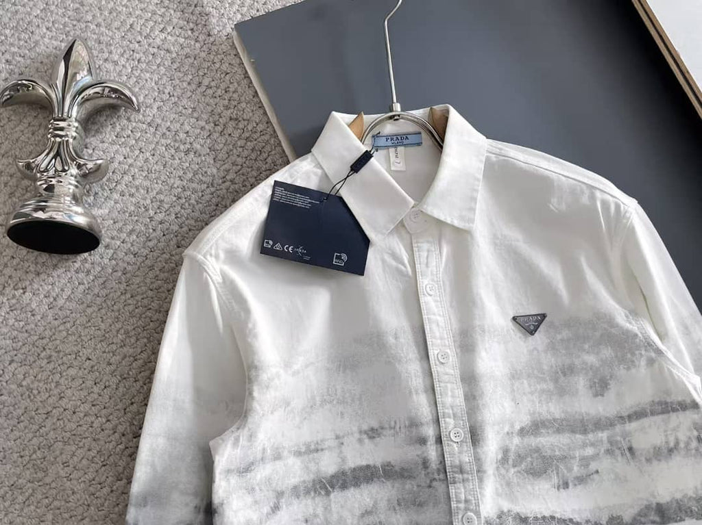 Prada - Gradient Tie-Dye Cotton Shirt