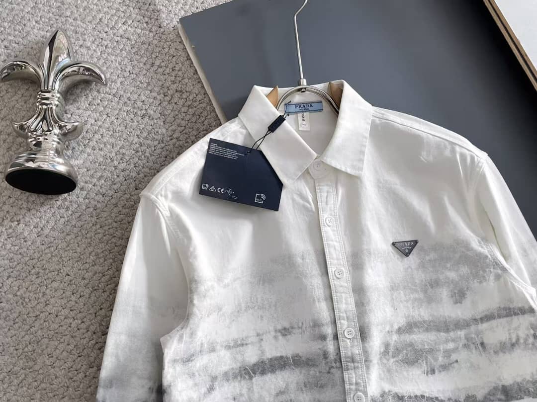 Prada - Gradient Tie-Dye Cotton Shirt