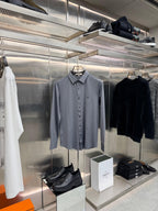 Bottega Veneta - Technical Knit Button-Up Shirt - Grey