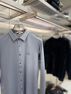 Bottega Veneta - Technical Knit Button-Up Shirt - Grey