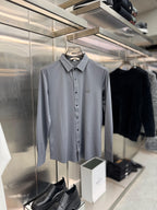 Bottega Veneta - Technical Knit Button-Up Shirt - Grey