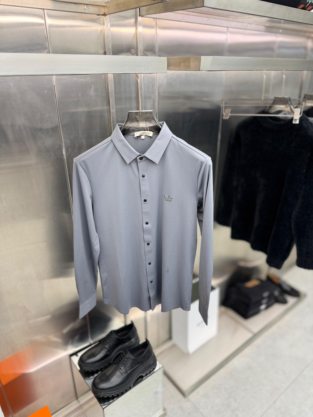 Bottega Veneta - Technical Knit Button-Up Shirt - Grey