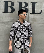 Chrome Hearts - All-Over Cross Motif Long Sleeve Shirt